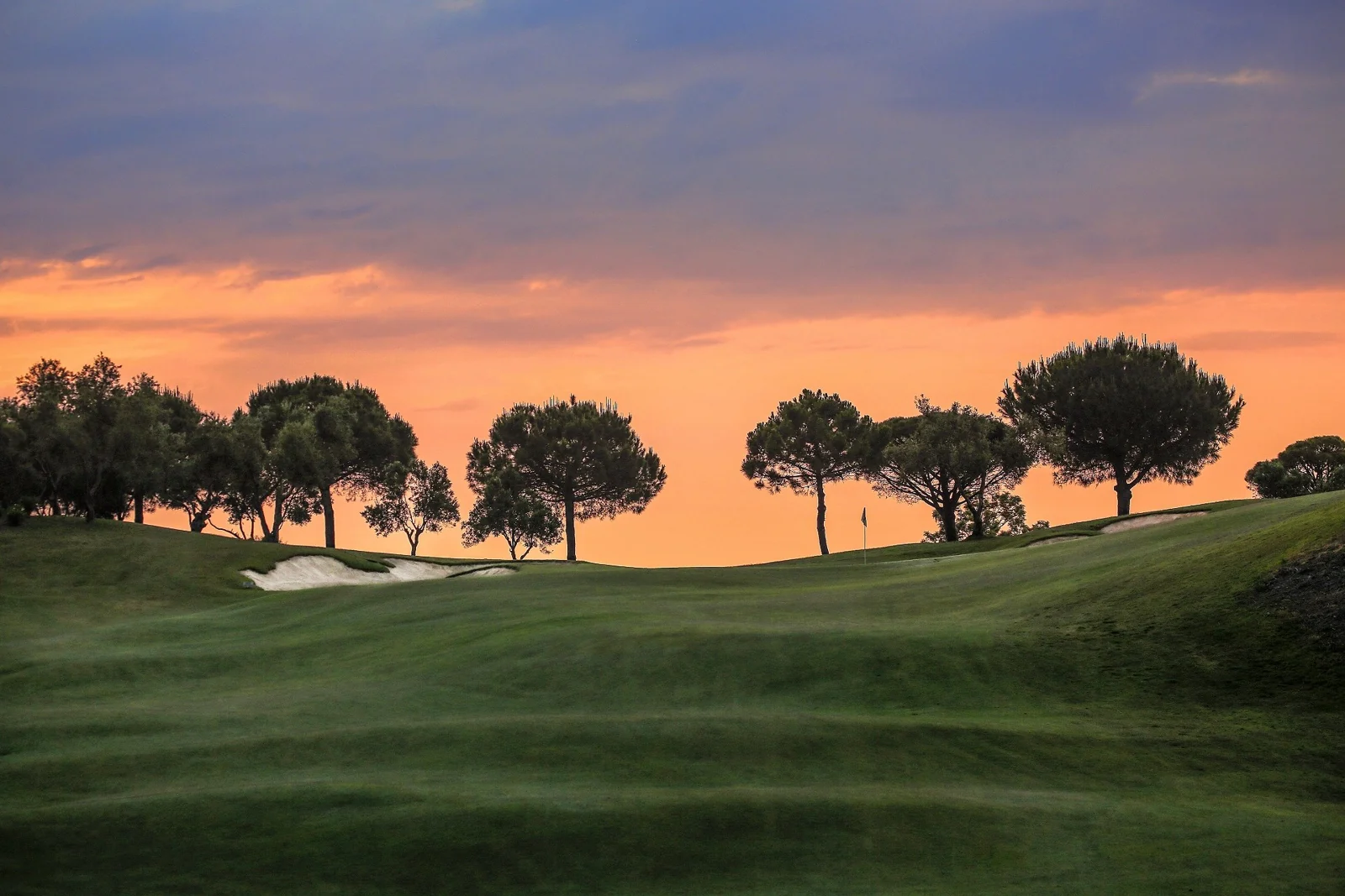 Green och bunker på Campo Asia vid La Cala Resort