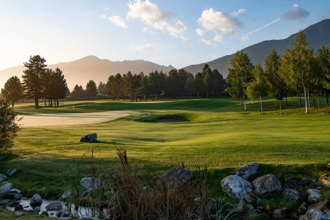 Golfbana vid Pirin Golf Hotel & Spa i Bulgariens bergsområde