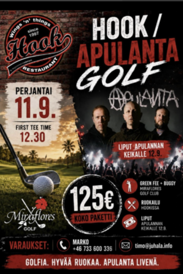 Hook / Apulanta Golf – tapahtumajuliste